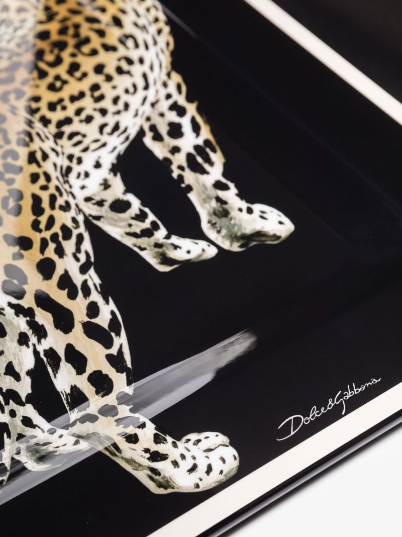 Black Leopard Print Tray