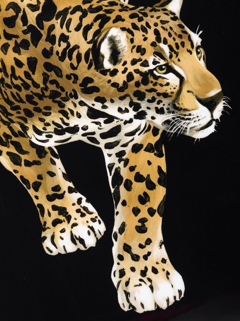 Black Leopard Print Tray