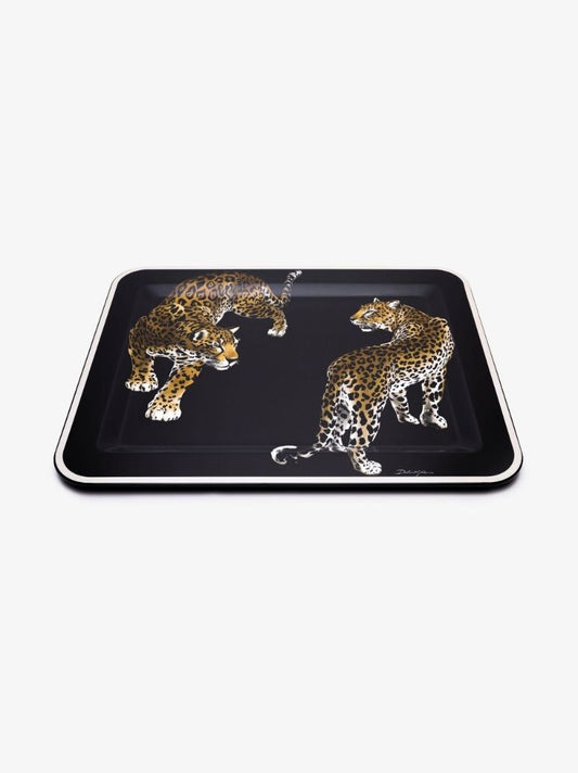 Black Leopard Print Tray