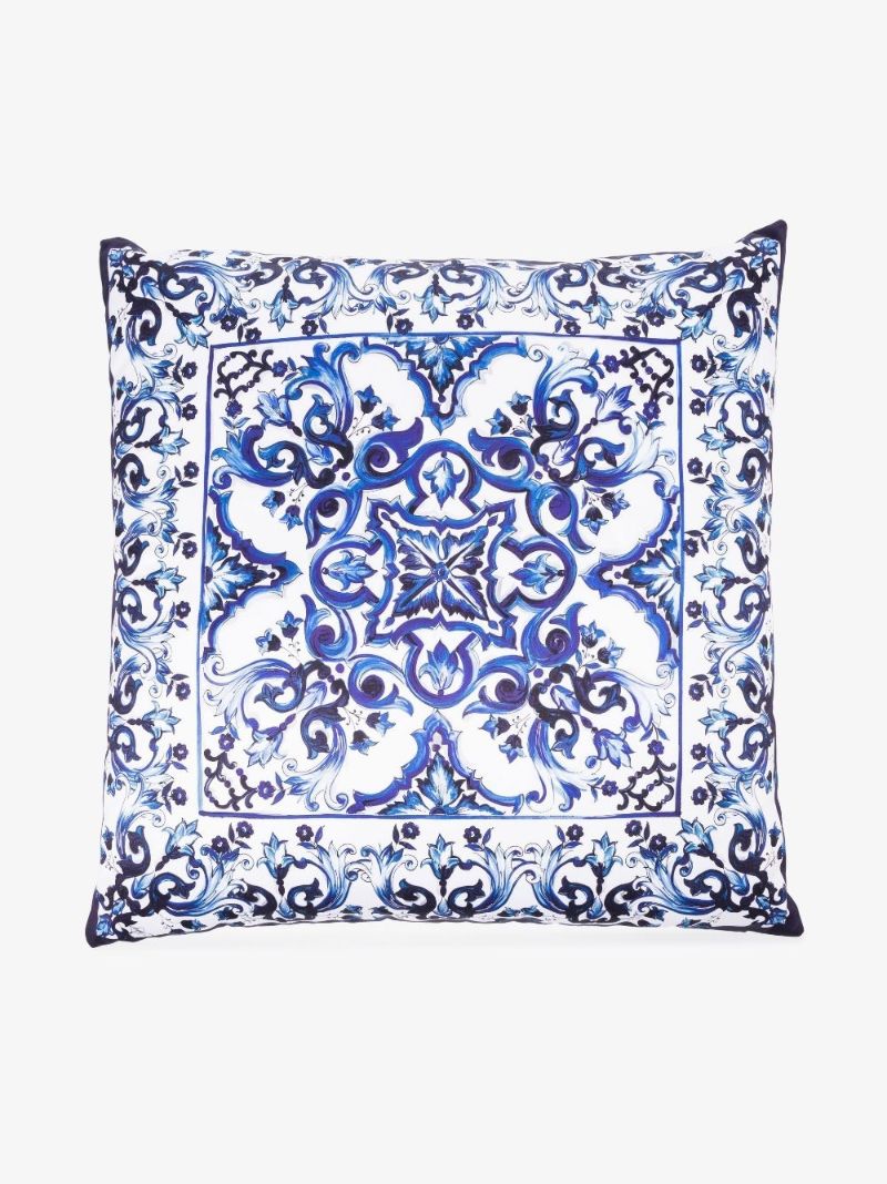 Blue Duchesse Medium Cotton Cushion