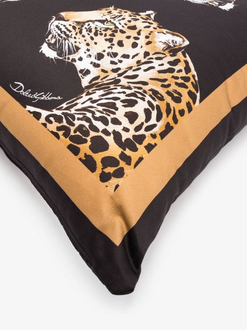 Black Small Duchesse Cotton Cushion