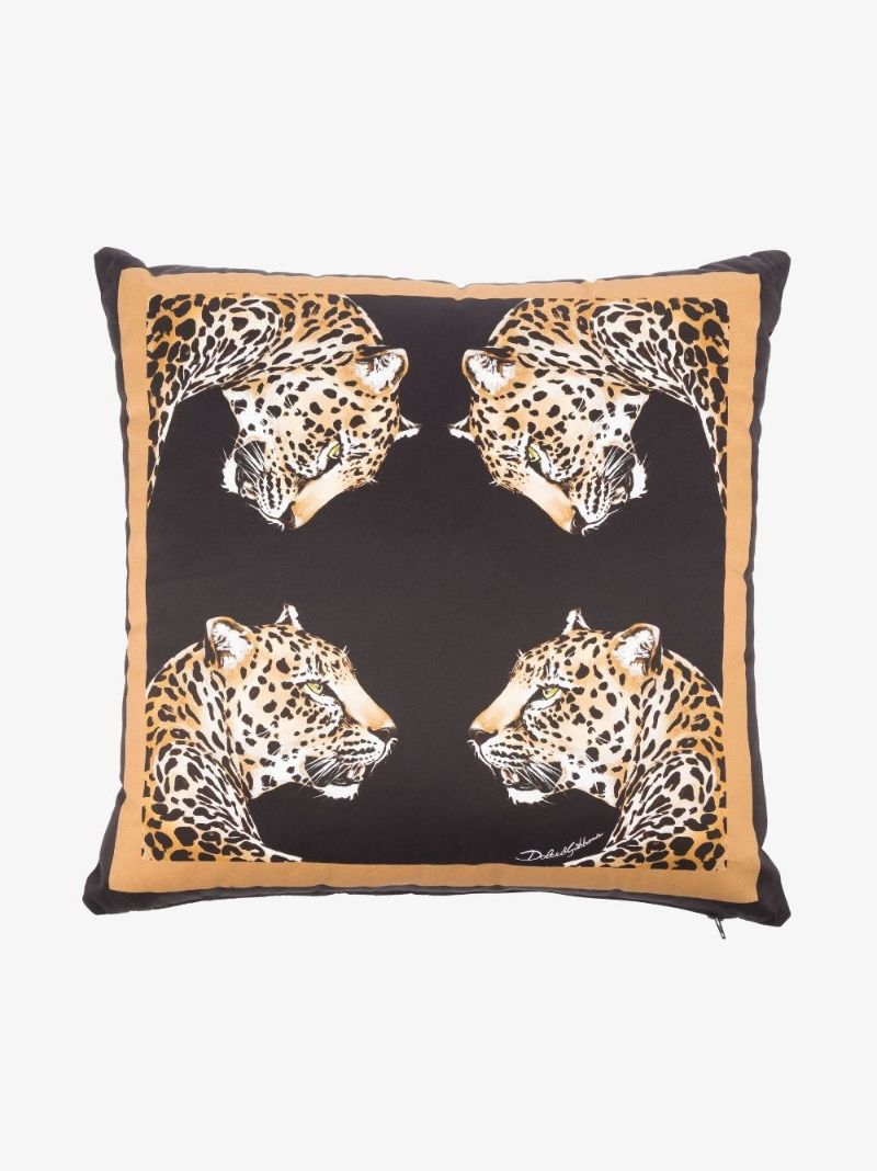 Black Small Duchesse Cotton Cushion