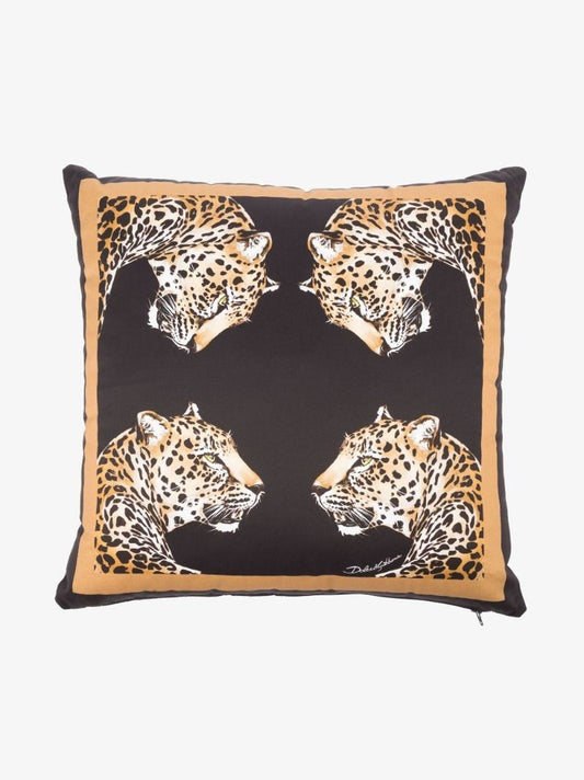 Black Small Duchesse Cotton Cushion