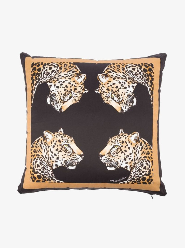 Black Small Duchesse Cotton Cushion