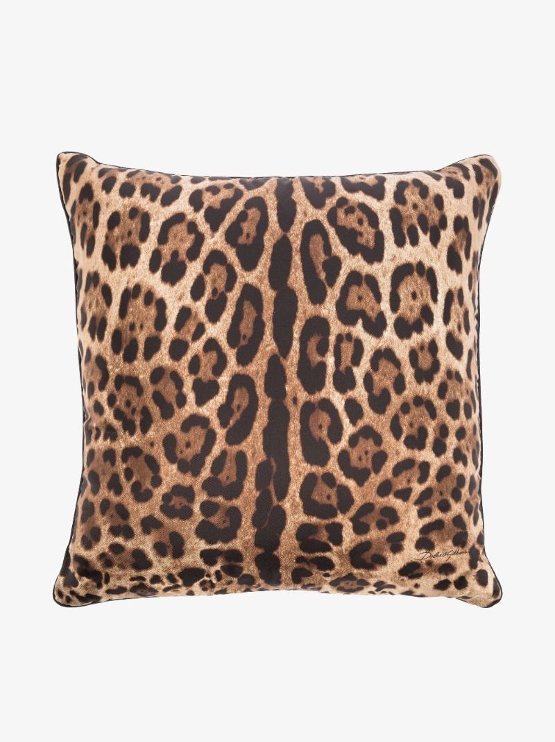 Brown Duchesse Leopard Print Large Cushion