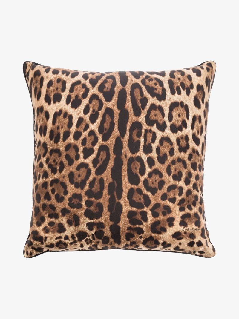 Brown Duchesse Leopard Print Large Cushion