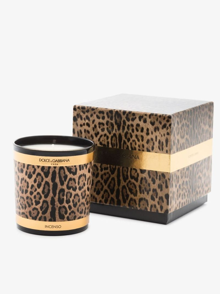 Black Leopard Print Scented Candle