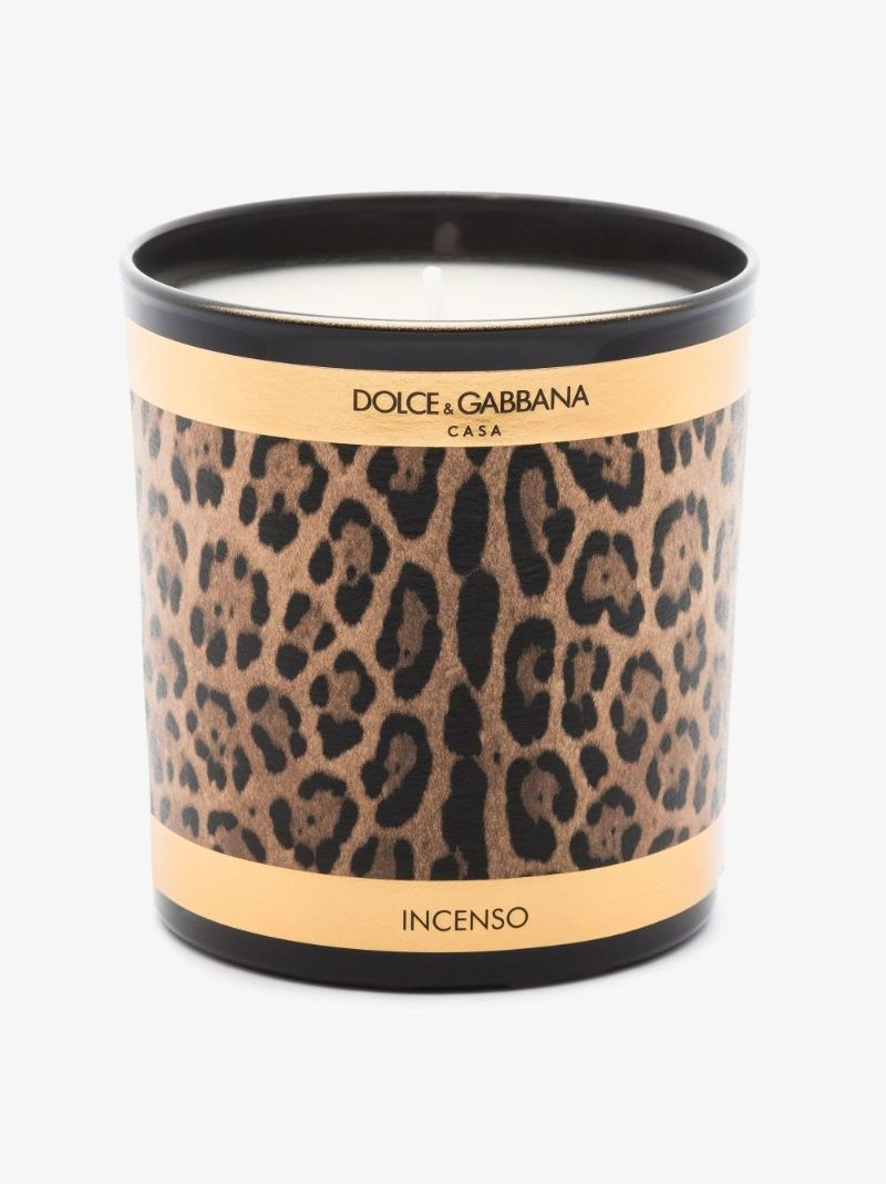 Black Leopard Print Scented Candle