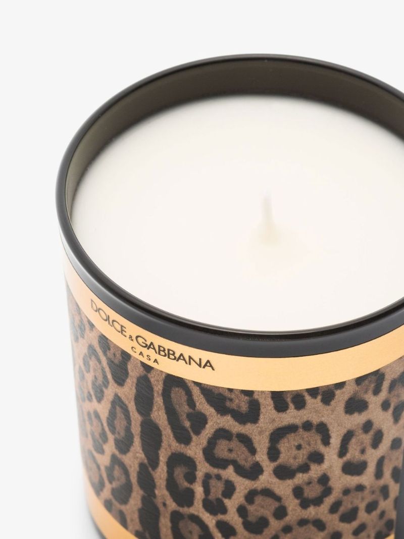 Black Leopard Print Scented Candle