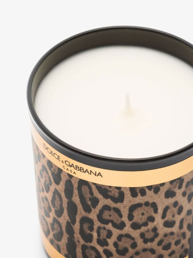 Black Leopard Print Scented Candle