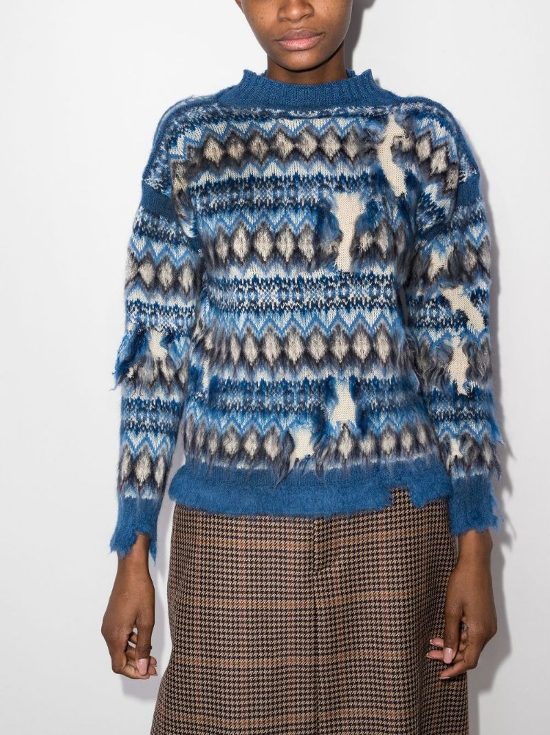 Fair Isle Distressed Sweater