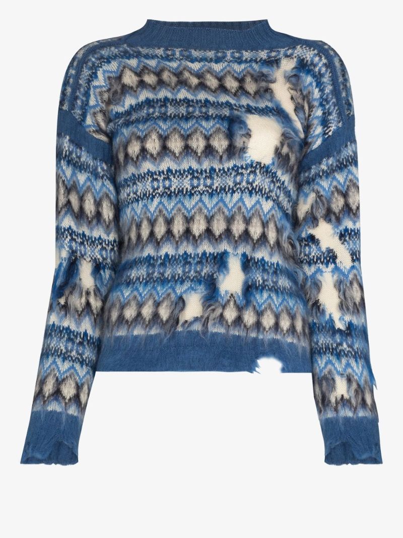 Fair Isle Distressed Sweater