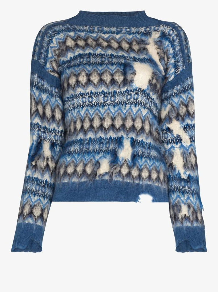 Fair Isle Distressed Sweater