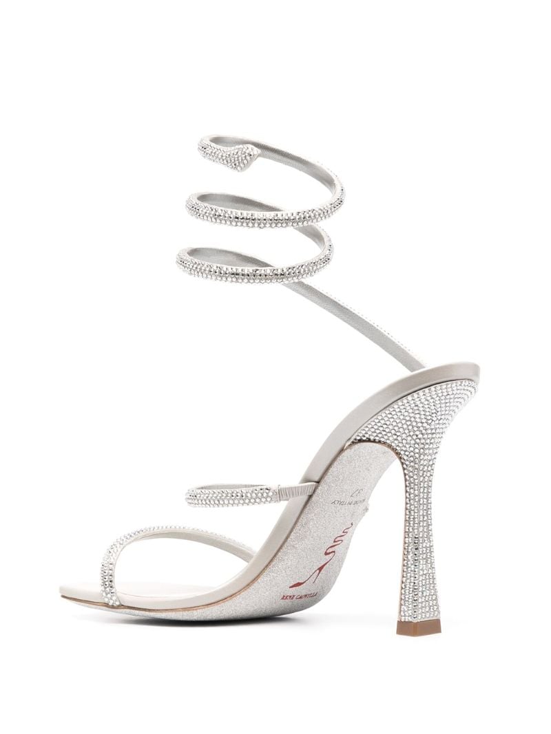 Silver Cleo Wrap-around Embellished Sandals
