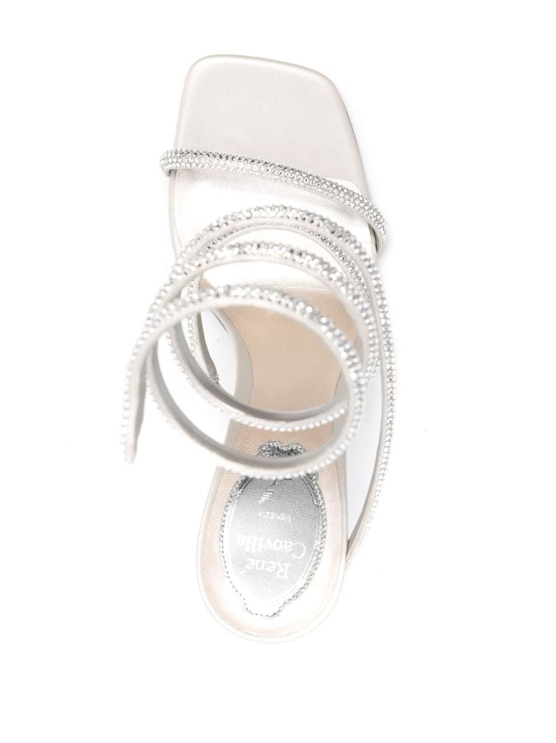 Silver Cleo Wrap-around Embellished Sandals