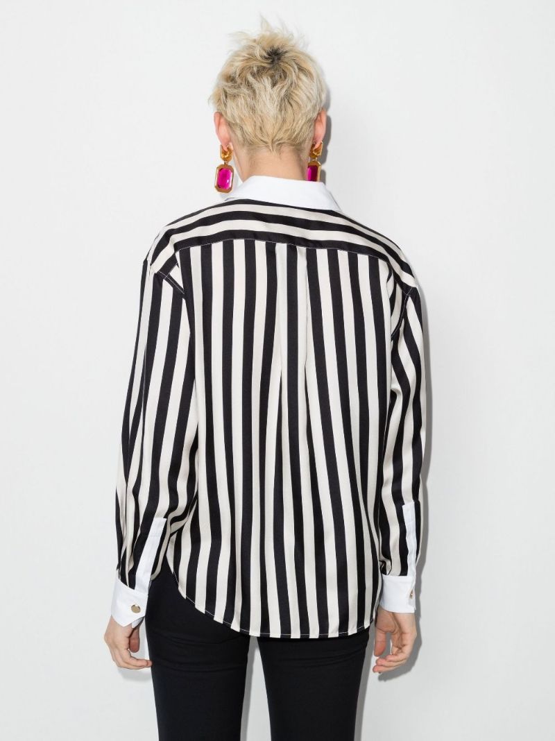 Black Striped Silk Shirt