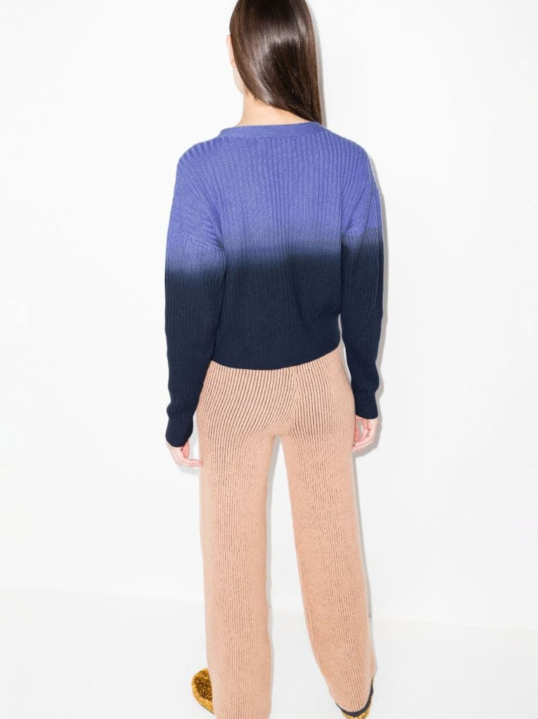Tie-dye Ribbed Cashmere Cardigan