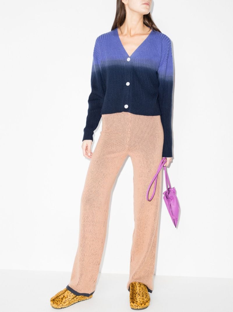 Tie-dye Ribbed Cashmere Cardigan