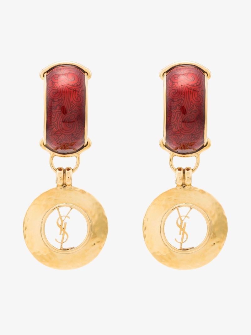 Gold-tone Circle Drop Earrings