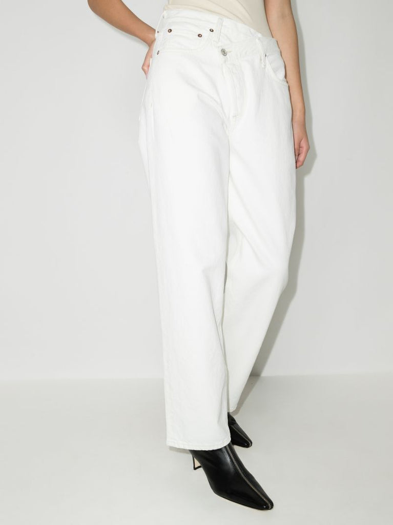 Criss Cross Wide Leg Jeans