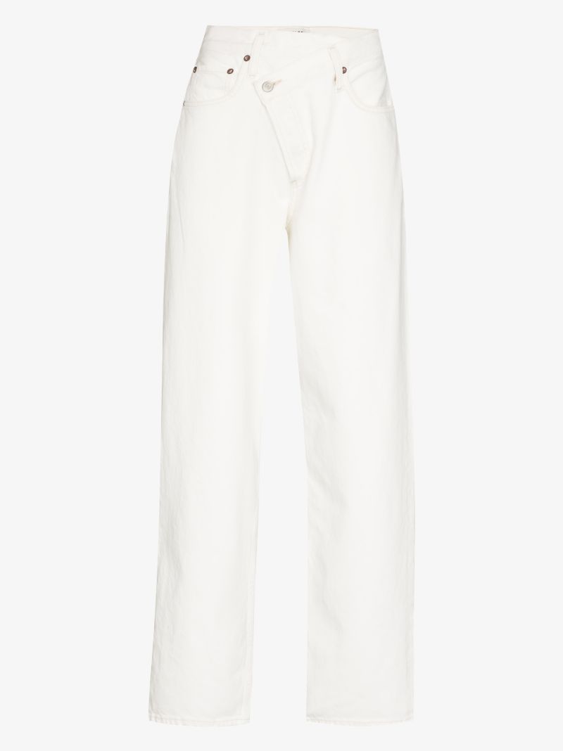 Criss Cross Wide Leg Jeans