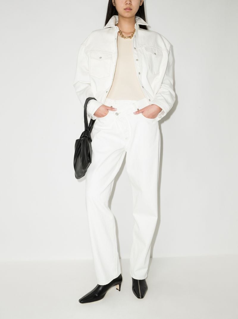 Criss Cross Wide Leg Jeans