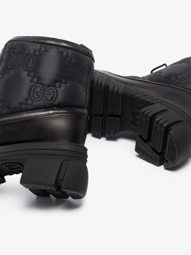Black Romance Gg Leather Ankle Boots