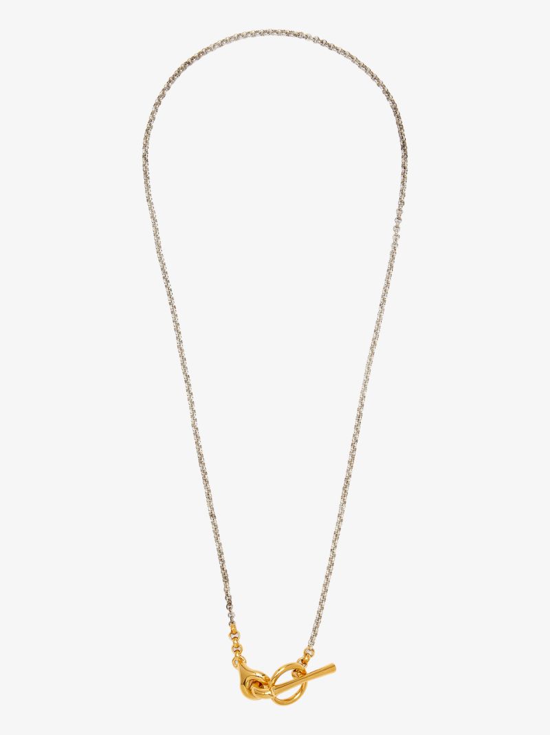 Sterling Silver and Gold Vermeil Halo Necklace