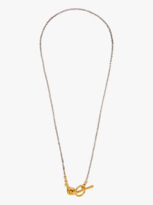 Sterling Silver and Gold Vermeil Halo Necklace