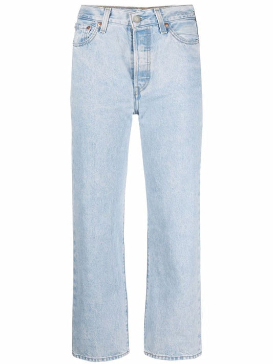 Blue Ribcage Straight-leg Jeans