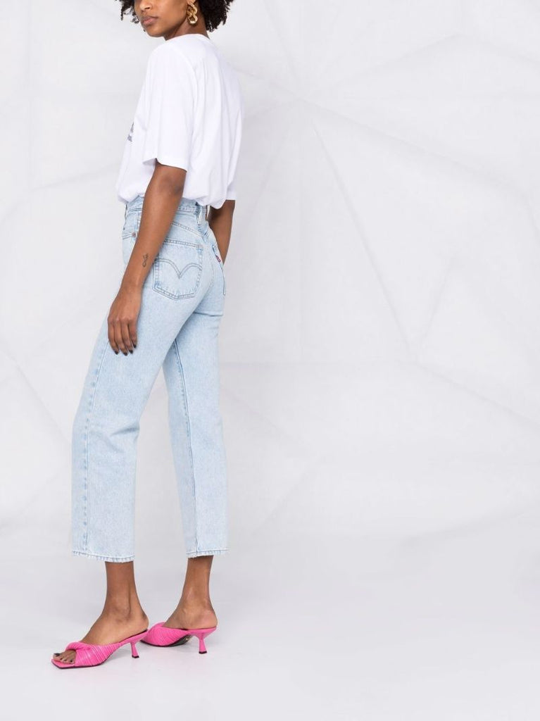 Blue Ribcage Straight-leg Jeans