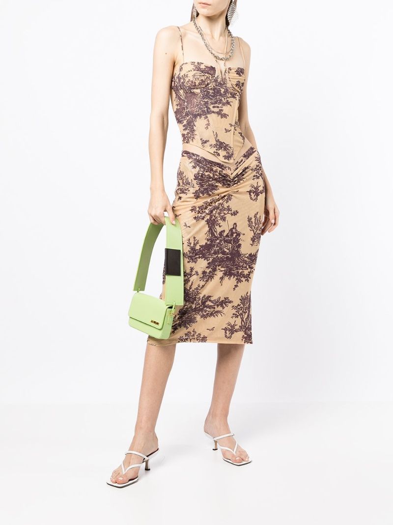 Neutral Aphex Printed Corset Top