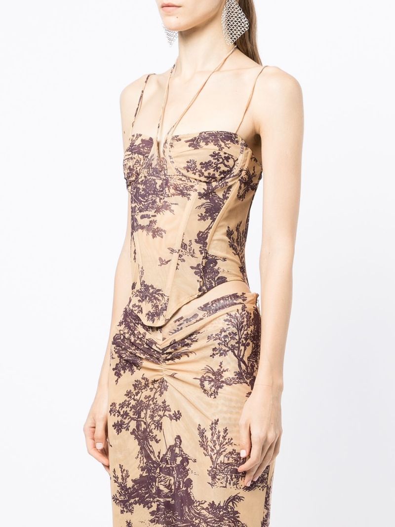 Neutral Aphex Printed Corset Top