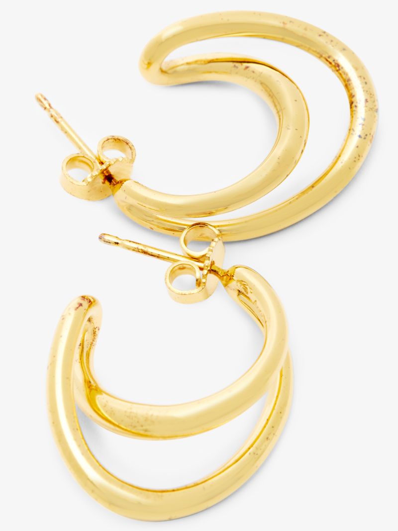 Gold Vermeil Mini Initial Hoop Earrings