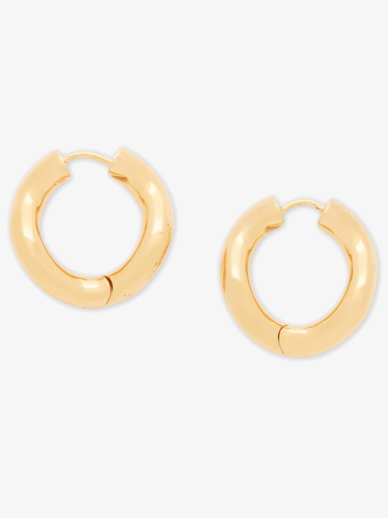 Gold-plated Wave Hoop Earrings