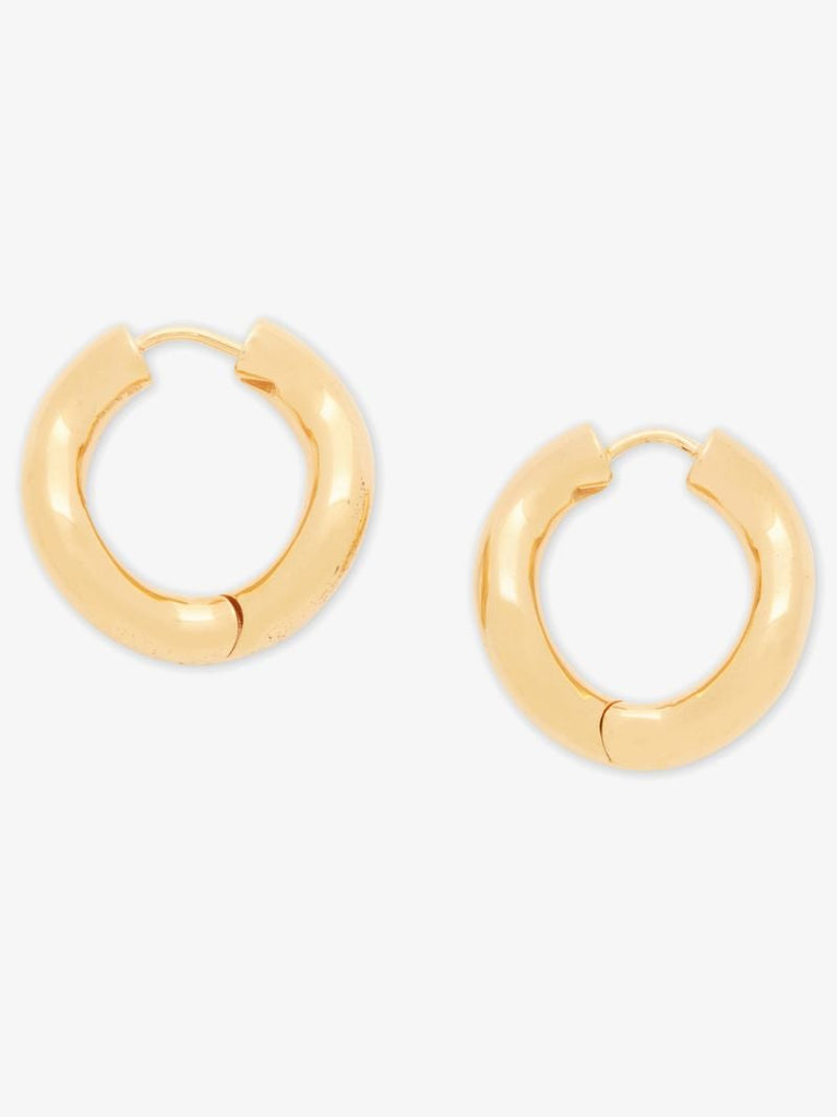 Gold-plated Wave Hoop Earrings