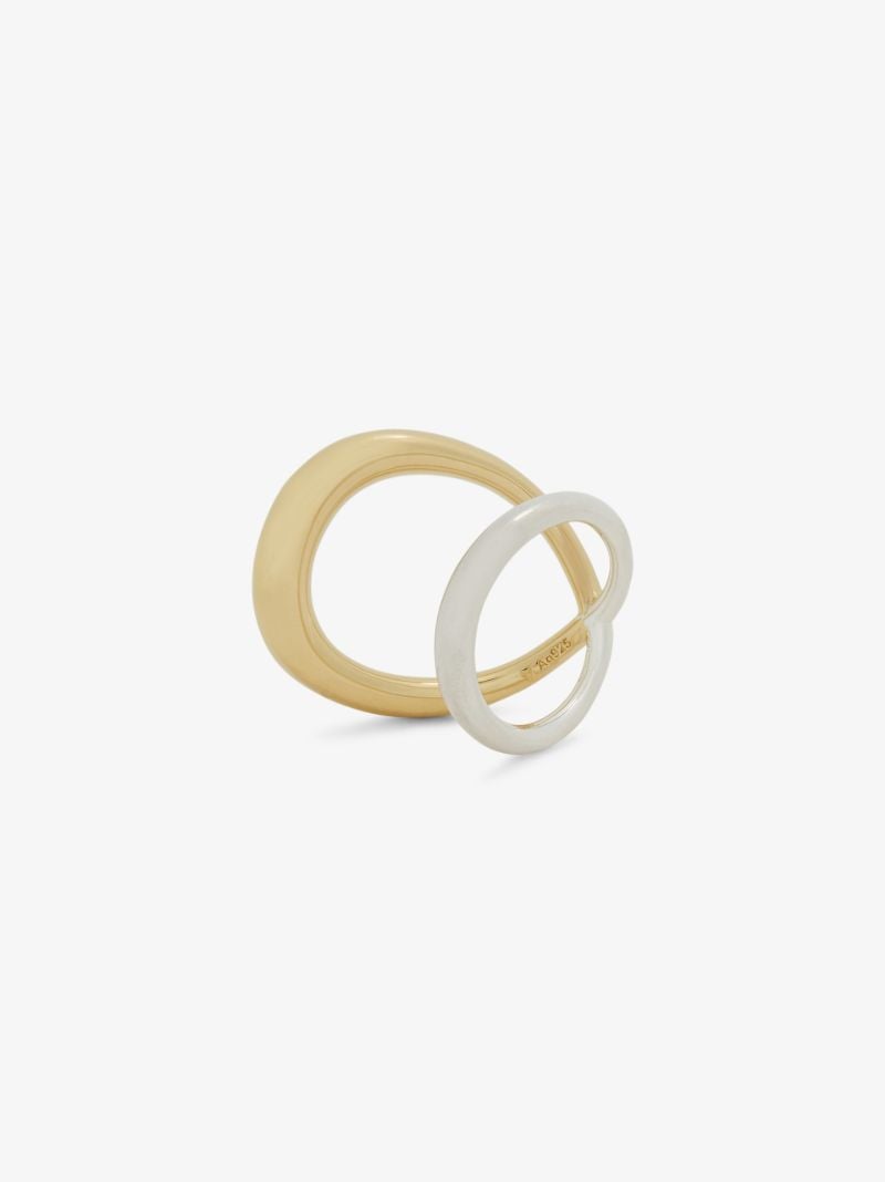 Gold Vermeil and Sterling Silver Surma Double Ring