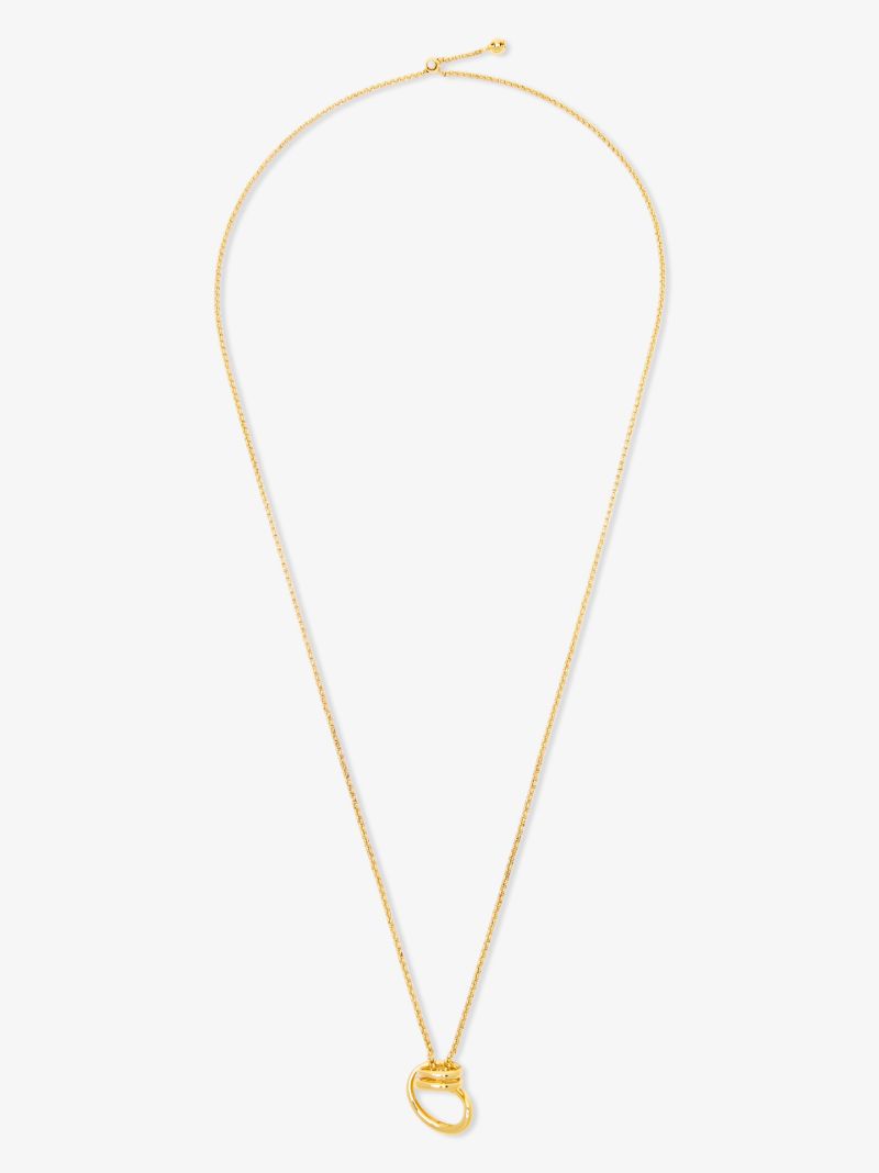 Gold-plated Round Trip Pendant Necklace
