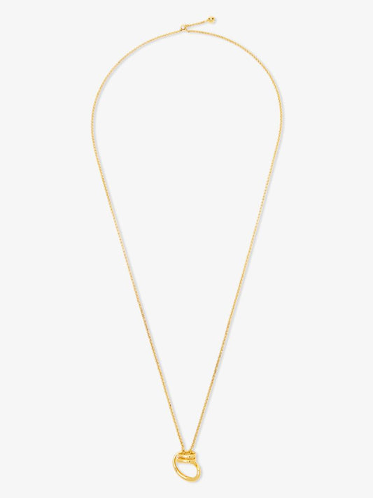 Gold-plated Round Trip Pendant Necklace