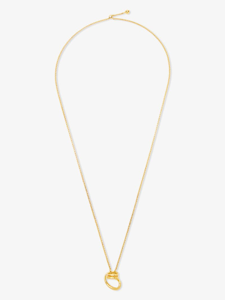 Gold-plated Round Trip Pendant Necklace