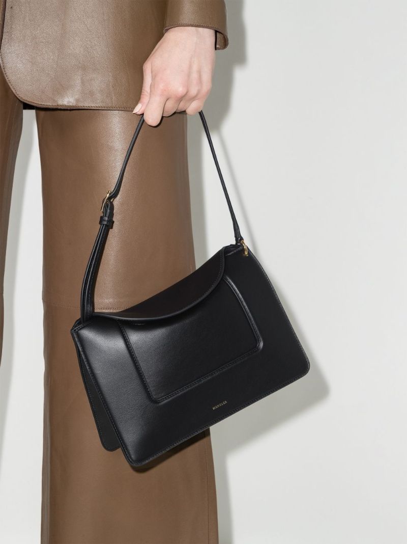 Black Penelope Leather Shoulder Bag