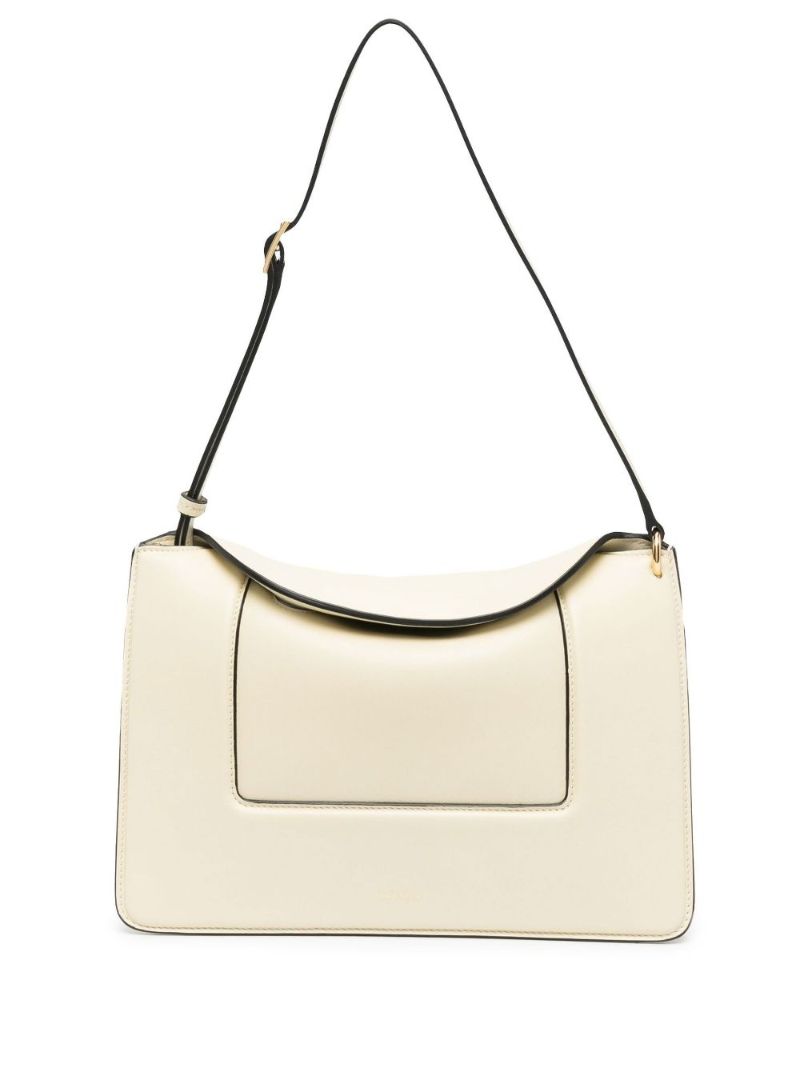 White Penelope Leather Shoulder Bag