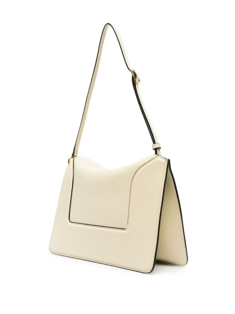 White Penelope Leather Shoulder Bag