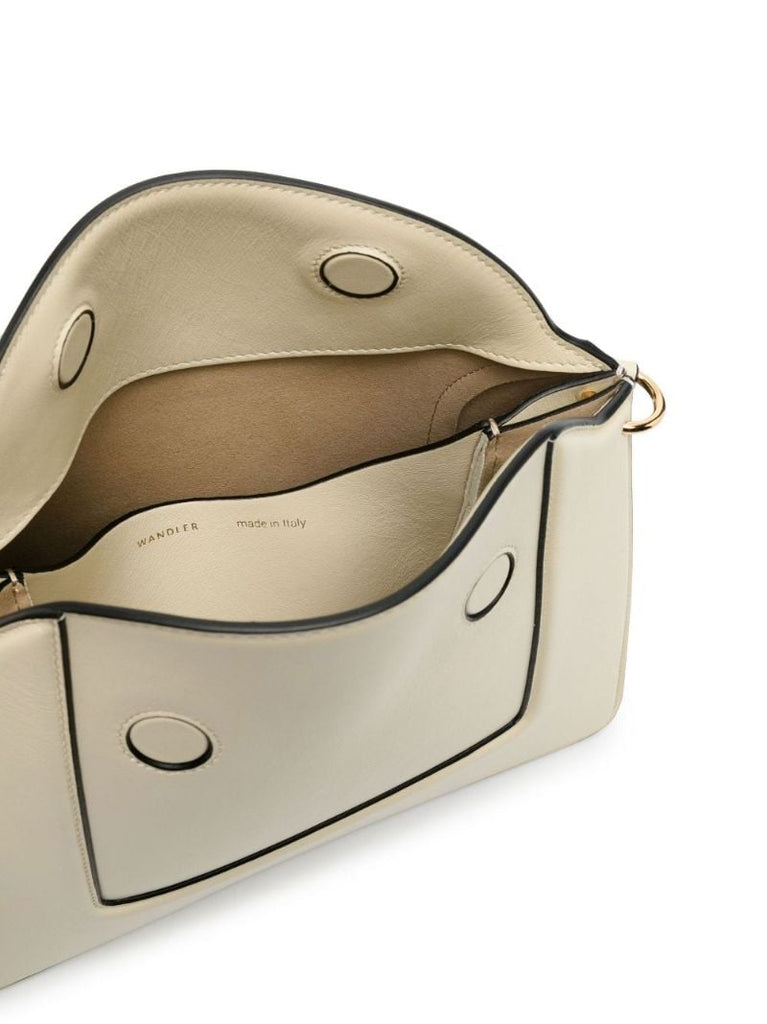 White Penelope Leather Shoulder Bag