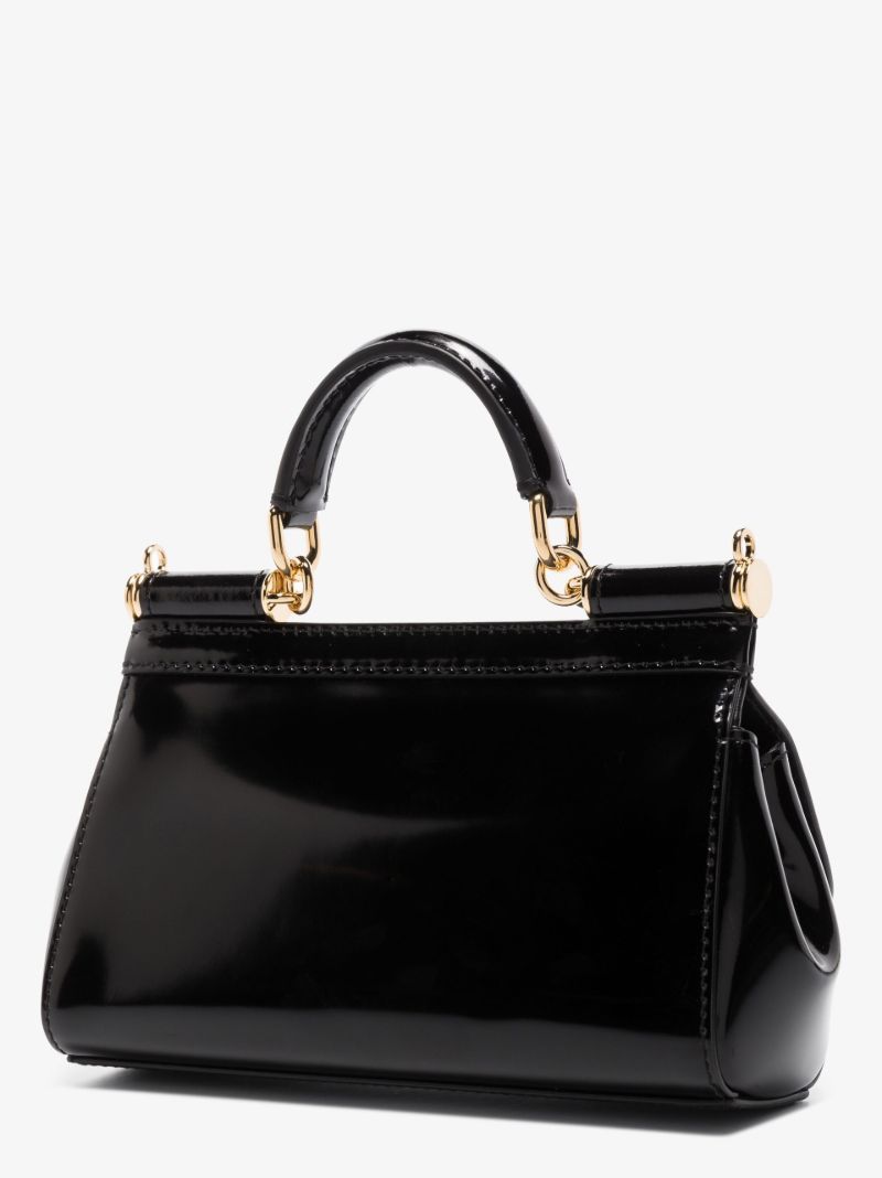 Black Sicily Small Patent Leather Cross Body Bag