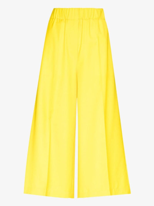 High Waist Wool Culotte Trousers