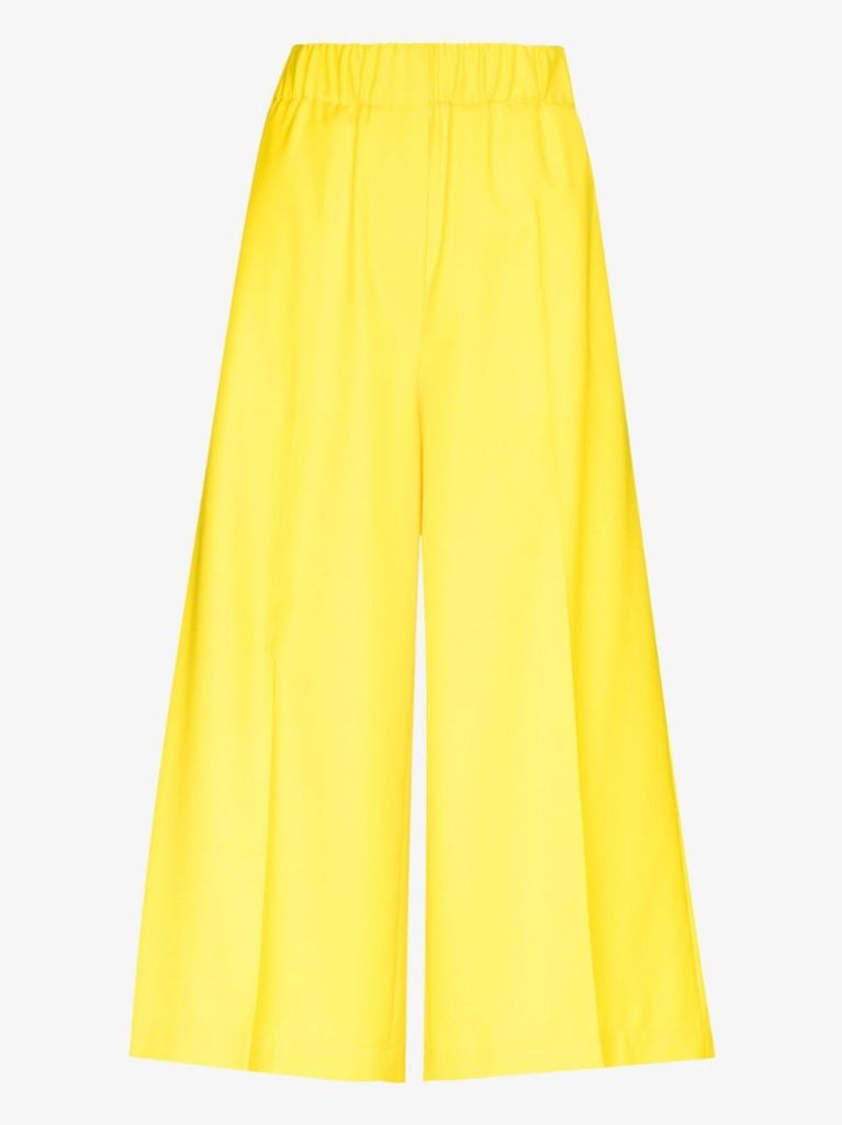 High Waist Wool Culotte Trousers