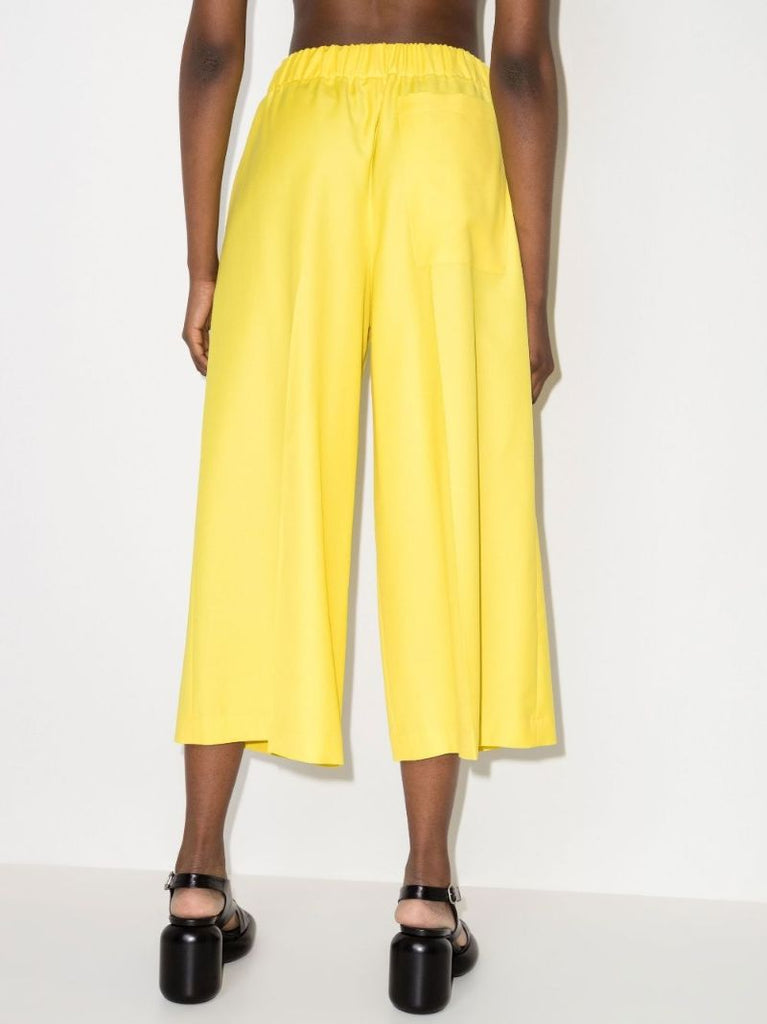 High Waist Wool Culotte Trousers