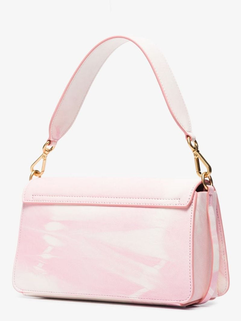 Pink Georgia Leather Shoulder Bag
