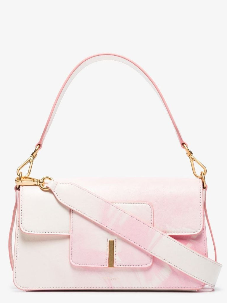 Pink Georgia Leather Shoulder Bag